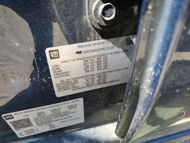Продажа на аукционе авто 2023 Chevrolet Silverado, vin: 3GCPABEK9PG132102, номер лота: 46546056
