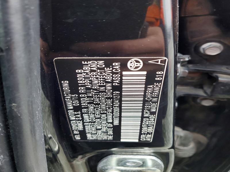 2015 Toyota Yaris მანქანა იყიდება აუქციონზე, vin: VNKKTUD30FA041279, აუქციონის ნომერი: 79349415