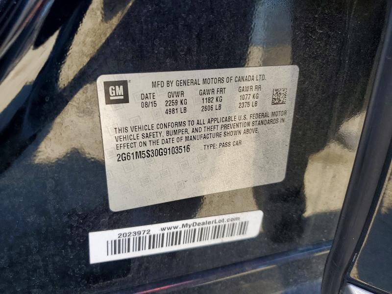 2016 Cadillac Xts მანქანა იყიდება აუქციონზე, vin: 2G61M5S30G9103516, აუქციონის ნომერი: 46584526