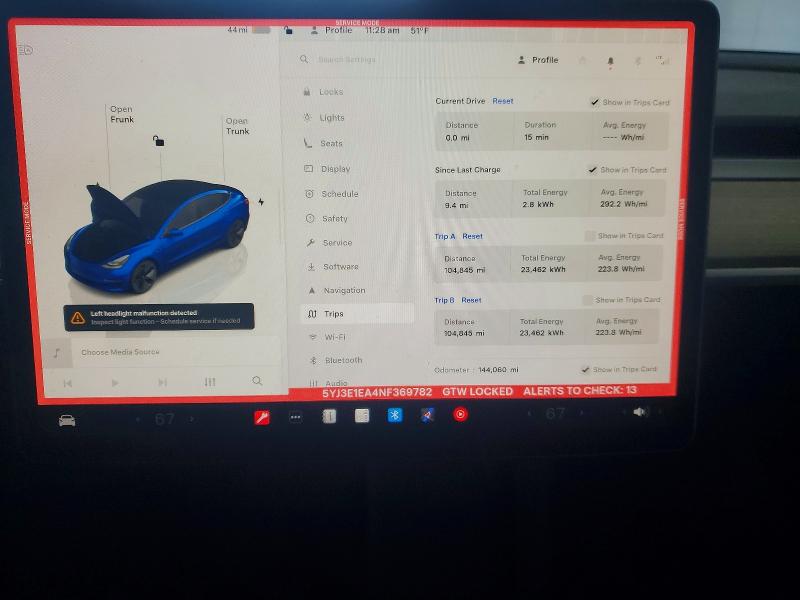 Продажа на аукционе авто 2022 Tesla Model 3, vin: 5YJ3E1EA4NF369782, номер лота: 46762616