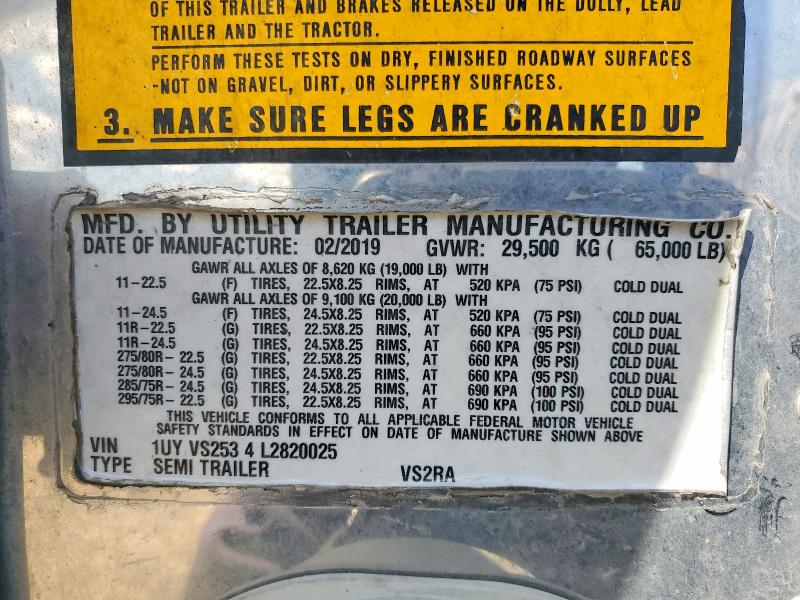 2020 Utility Reefer Trailer მანქანა იყიდება აუქციონზე, vin: 1UYVS2534L2820025, აუქციონის ნომერი: 79617915