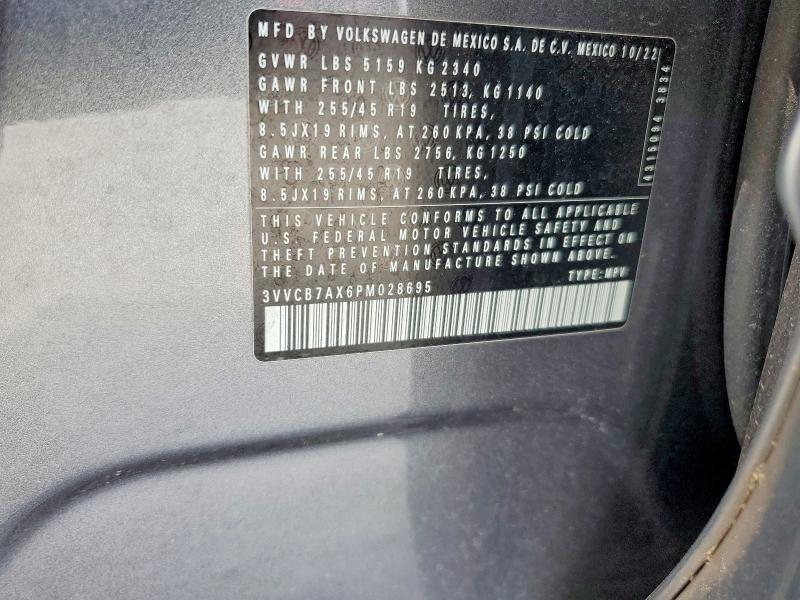 Aukcja sprzedaży 2023 Volkswagen Tiguan, vin: 3VVCB7AX6PM028695, numer aukcji: 47460146
