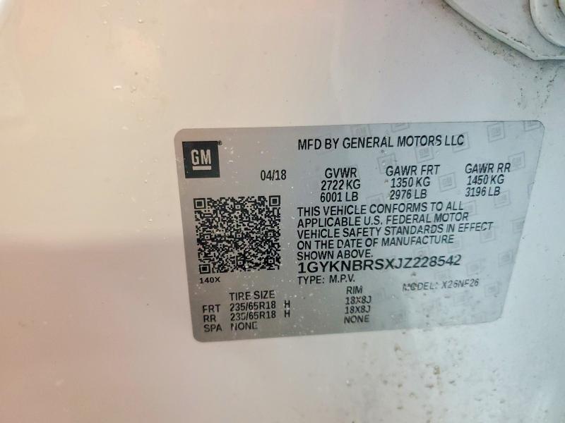 Aukcja sprzedaży 2018 Cadillac Xt5, vin: 1GYKNBRSXJZ228542, numer aukcji: 79257525