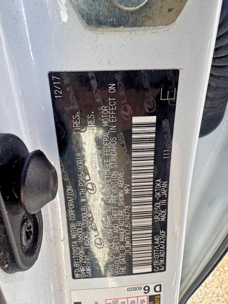 Aukcja sprzedaży 2018 Lexus Gx 460, vin: JTJBM7FX7J5194778, numer aukcji: 46921796
