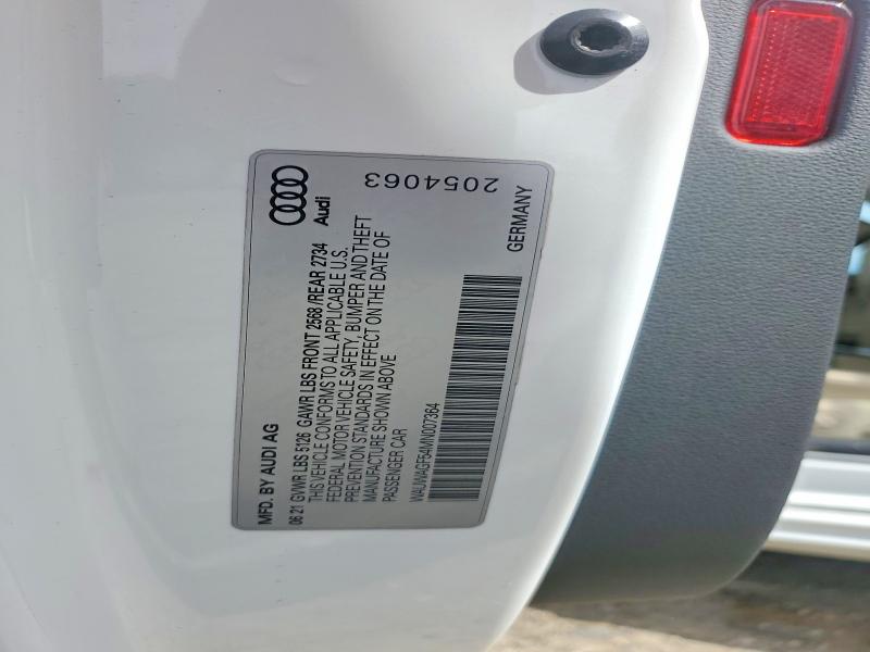 Aukcja sprzedaży 2021 Audi A5, vin: WAUWAGF54MN007364, numer aukcji: 46403256