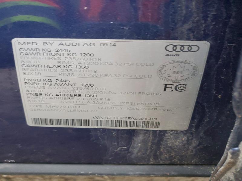45932896 :رقم المزاد ، WA1CFCFP7FA038503 vin ، 2015 Audi Q5 مزاد بيع