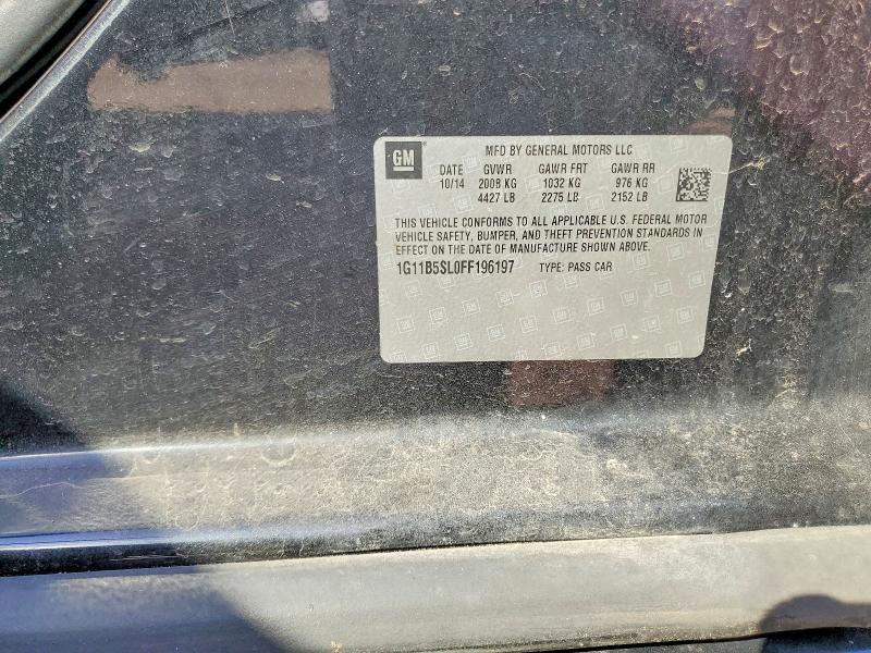 Продажа на аукционе авто 2015 Chevrolet Malibu, vin: 1G11B5SL0FF196197, номер лота: 47780636
