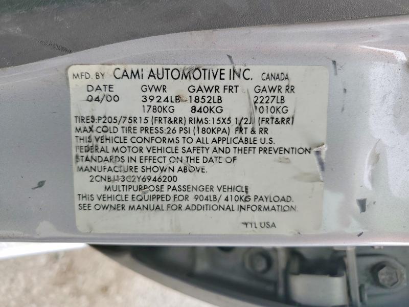 2000 Chev Tracker მანქანა იყიდება აუქციონზე, vin: 2CNBJ13C2Y6946200, აუქციონის ნომერი: 47730536