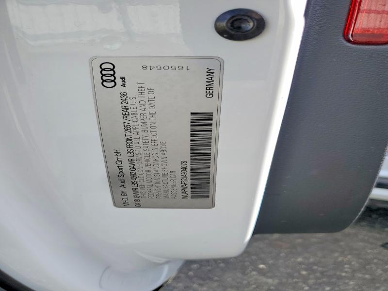 Продаж на аукціоні авто 2018 Audi Rs5, vin: WUAPWAF52JA904078, номер лоту: 45673206