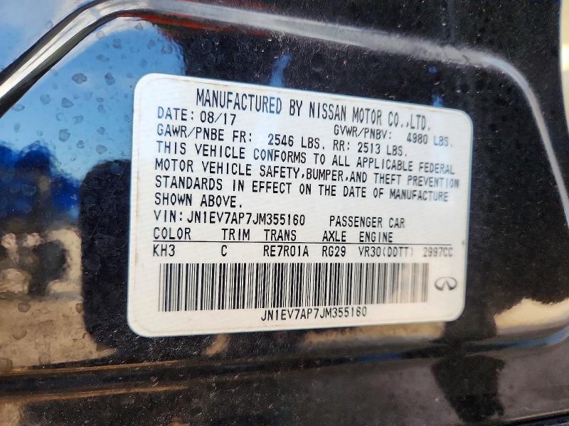 Aukcja sprzedaży 2018 Infiniti Q50, vin: JN1EV7AP7JM355160, numer aukcji: 46632166