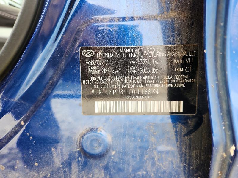 2017 Hyundai Elantra მანქანა იყიდება აუქციონზე, vin: 5NPD84LF0HH188194, აუქციონის ნომერი: 46157916
