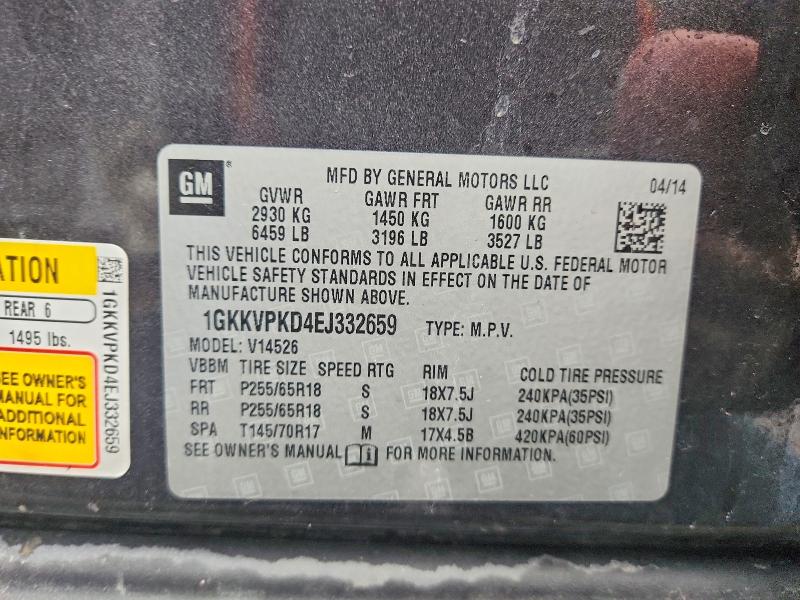 Продаж на аукціоні авто 2014 Gmc Acadia, vin: 1GKKVPKD4EJ332659, номер лоту: 41971996