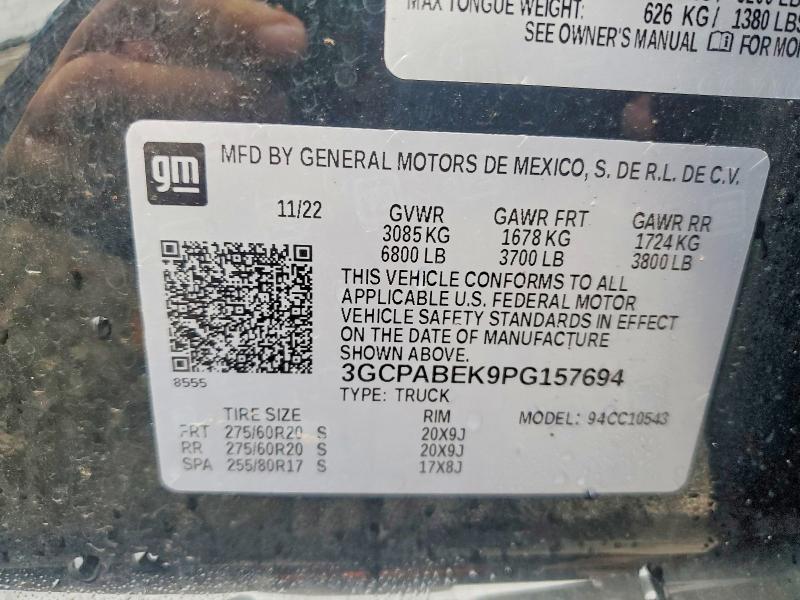 46220146 :رقم المزاد ، 3GCPABEK9PG157694 vin ، 2023 Chevrolet Silverado مزاد بيع