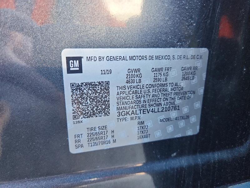 79968515 :رقم المزاد ، 3GKALTEV4LL210761 vin ، 2020 Gmc Terrain مزاد بيع