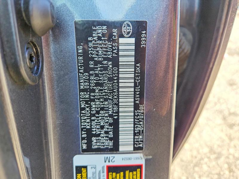 Продаж на аукціоні авто 2010 Toyota Camry, vin: 4T1BF3EK6AU044500, номер лоту: 46319886