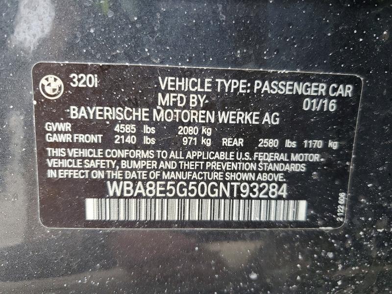Продажа на аукционе авто 2016 Bmw 320, vin: WBA8E5G50GNT93284, номер лота: 45977976