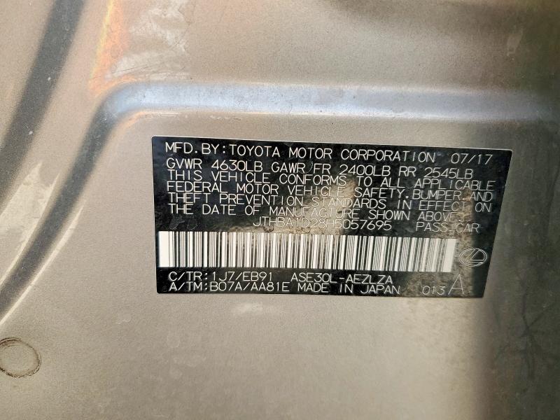 Aukcja sprzedaży 2017 Lexus Is 200t, vin: JTHBA1D28H5057695, numer aukcji: 45739596