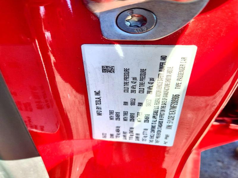 2022 Tesla Model 3 მანქანა იყიდება აუქციონზე, vin: 5YJ3E1EA7NF288906, აუქციონის ნომერი: 47787766