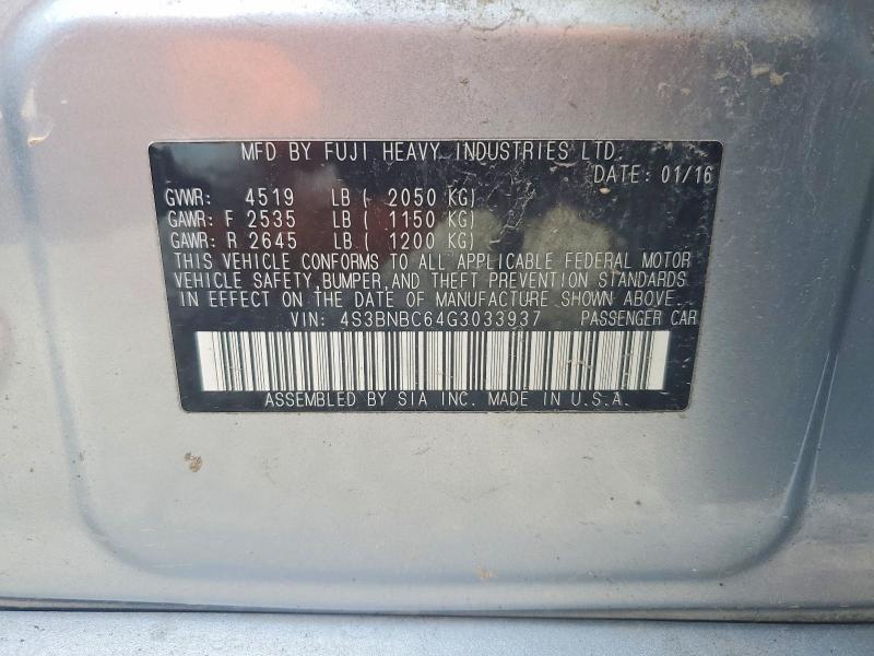 Продаж на аукціоні авто 2016 Subaru Legacy, vin: 4S3BNBC64G3033937, номер лоту: 47949106