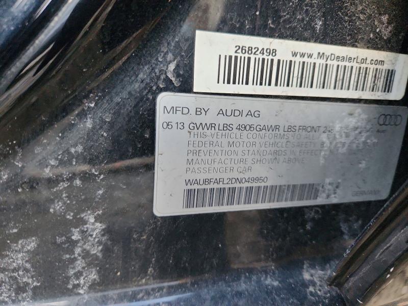Aukcja sprzedaży 2013 Audi A4, vin: WAUBFAFL2DN049950, numer aukcji: 42061436