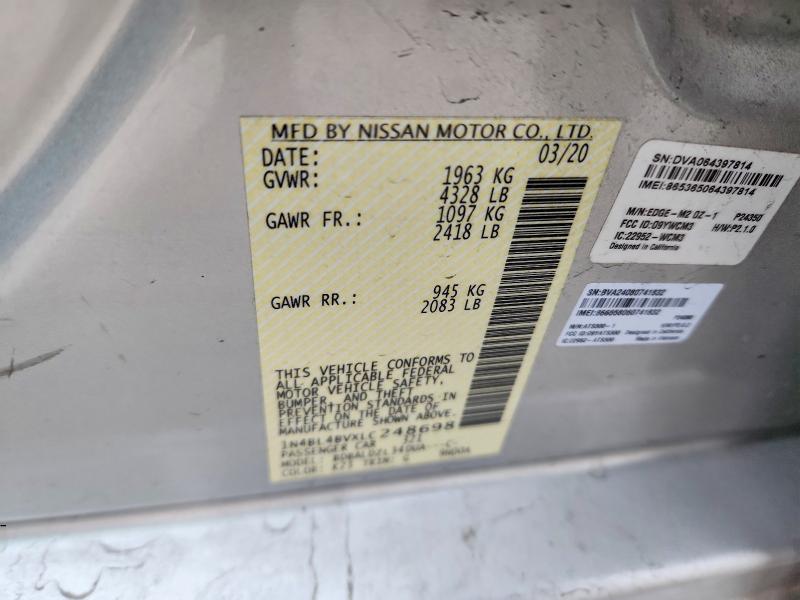 Продаж на аукціоні авто 2020 Nissan Altima, vin: 1N4BL4BVXLC248698, номер лоту: 79407315