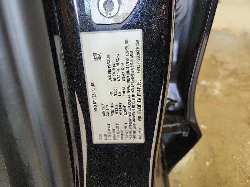 Aukcja sprzedaży 2023 Tesla Model 3, vin: 5YJ3E1EA1PF449155, numer aukcji: 47338666