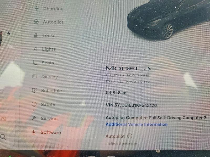 Продажа на аукционе авто 2019 Tesla Model 3, vin: 5YJ3E1EB1KF543120, номер лота: 45490566