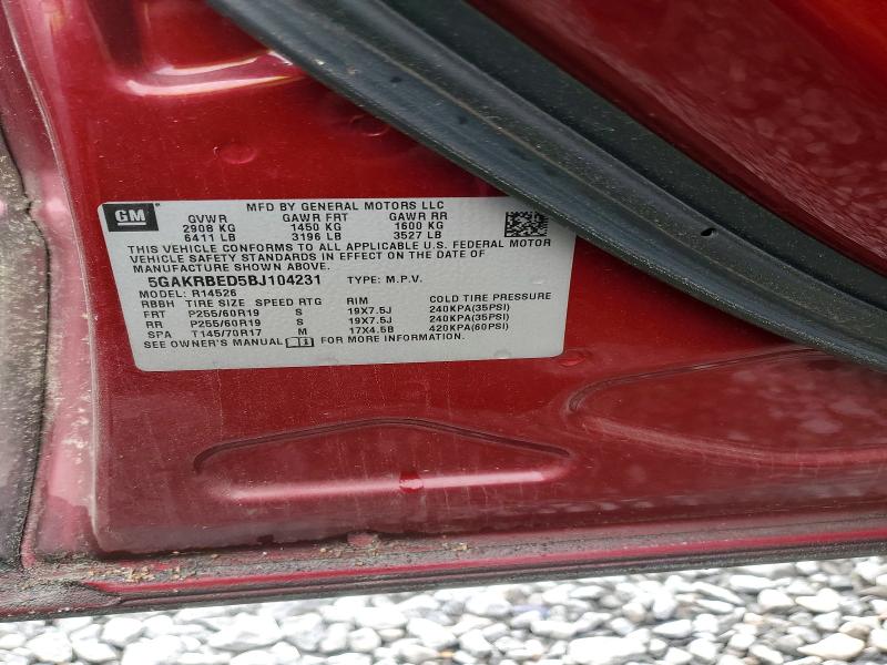 77702015 :رقم المزاد ، 5GAKRBED5BJ104231 vin ، 2011 Buick Enclave مزاد بيع