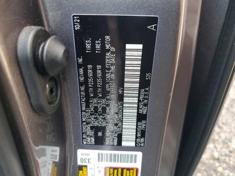 Продажа на аукционе авто 2022 Toyota Sienna, vin: 5TDJSKFC0NS042815, номер лота: 79315755