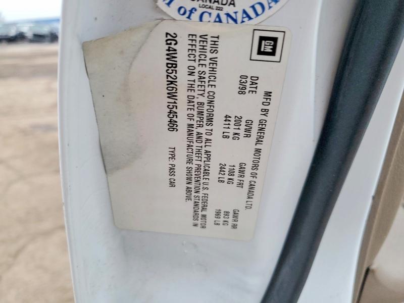 Продажа на аукционе авто 1998 Buick Regal, vin: 2G4WB52K6W1545466, номер лота: 47238306