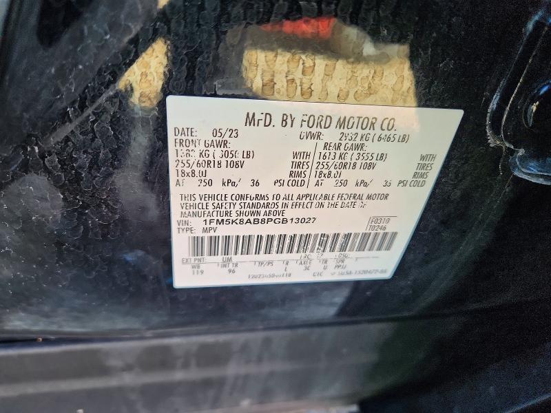 Aukcja sprzedaży 2023 Ford Explorer, vin: 1FM5K8AB8PGB13027, numer aukcji: 41797436