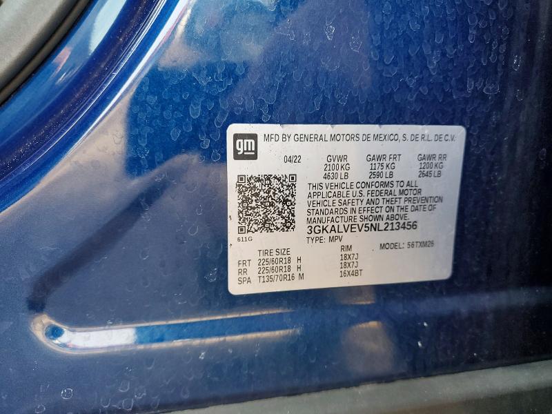 Aukcja sprzedaży 2022 Gmc Terrain, vin: 3GKALVEV5NL213456, numer aukcji: 46860996