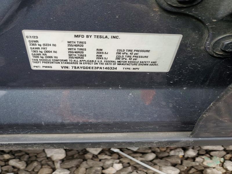 79598085 :رقم المزاد ، 7SAYGDEE3PA146334 vin ، 2023 Tesla Model Y مزاد بيع