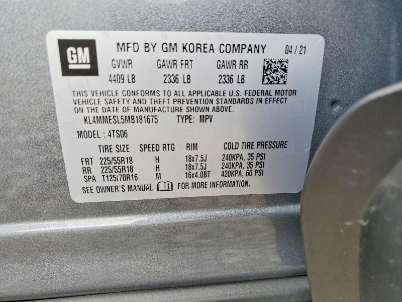 Продажа на аукционе авто 2021 Buick Encore Gx, vin: KL4MMESL5MB181675, номер лота: 46664416