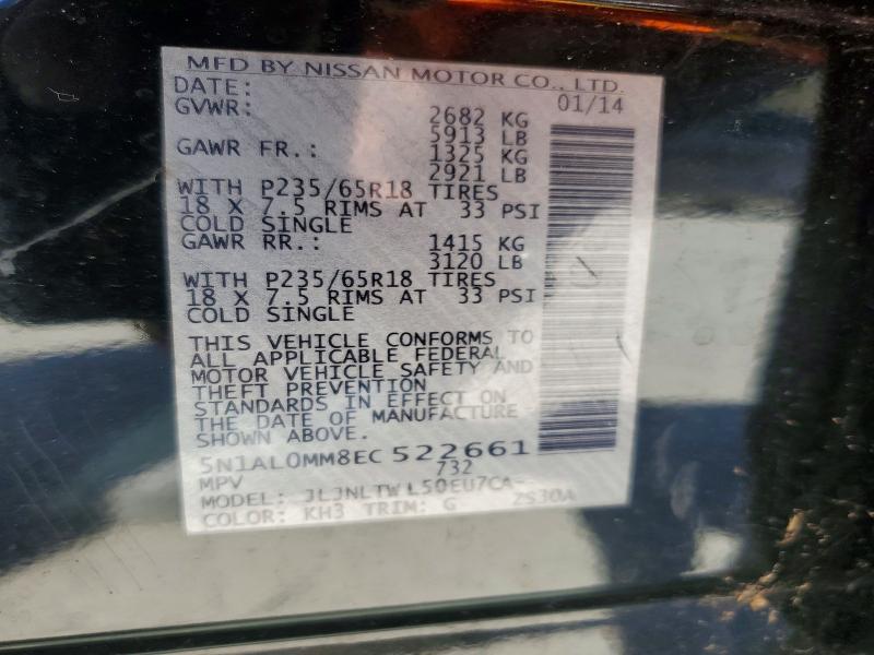 Aukcja sprzedaży 2014 Infiniti Qx60, vin: 5N1AL0MM8EC522661, numer aukcji: 46504976