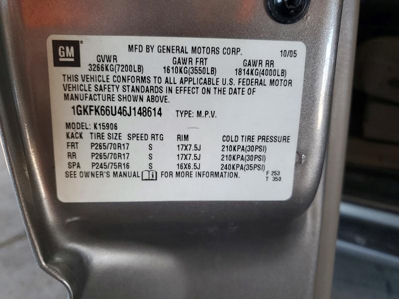 Продажа на аукционе авто 2006 Gmc Yukon Xl, vin: 1GKFK66U46J148614, номер лота: 45873256