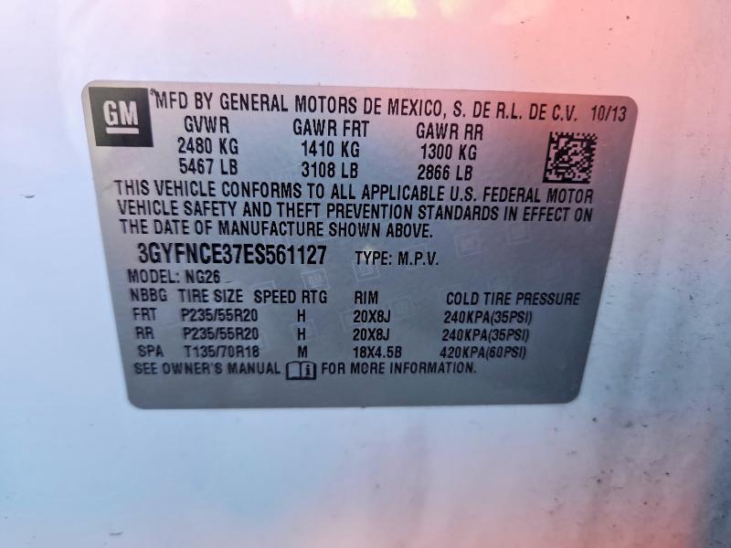 Aukcja sprzedaży 2014 Cadillac Srx, vin: 3GYFNCE37ES561127, numer aukcji: 47367656