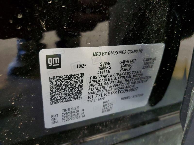 45840636 :رقم المزاد ، KL77LKEPXTC054607 vin ، 2026 Chevrolet Trax مزاد بيع