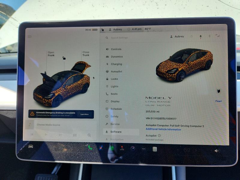 2020 Tesla Model Y მანქანა იყიდება აუქციონზე, vin: 5YJYGDEE5LF059027, აუქციონის ნომერი: 46207016