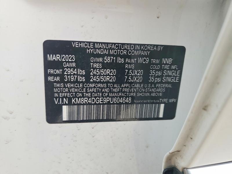 Продажа на аукционе авто 2023 Hyundai Palisade, vin: KM8R4DGE9PU604648, номер лота: 47759516