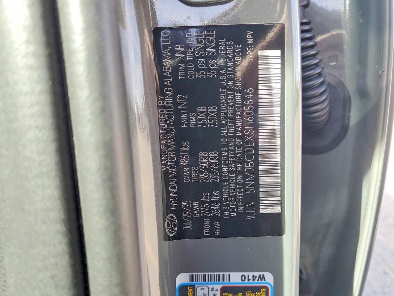 2025 Hyundai Tucson მანქანა იყიდება აუქციონზე, vin: 5NMJBCDEXSH605846, აუქციონის ნომერი: 42004326