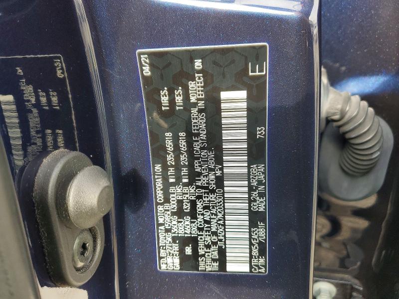 Aukcja sprzedaży 2021 Lexus Rx 350l, vin: JTJHZKFA7M2033010, numer aukcji: 45575856