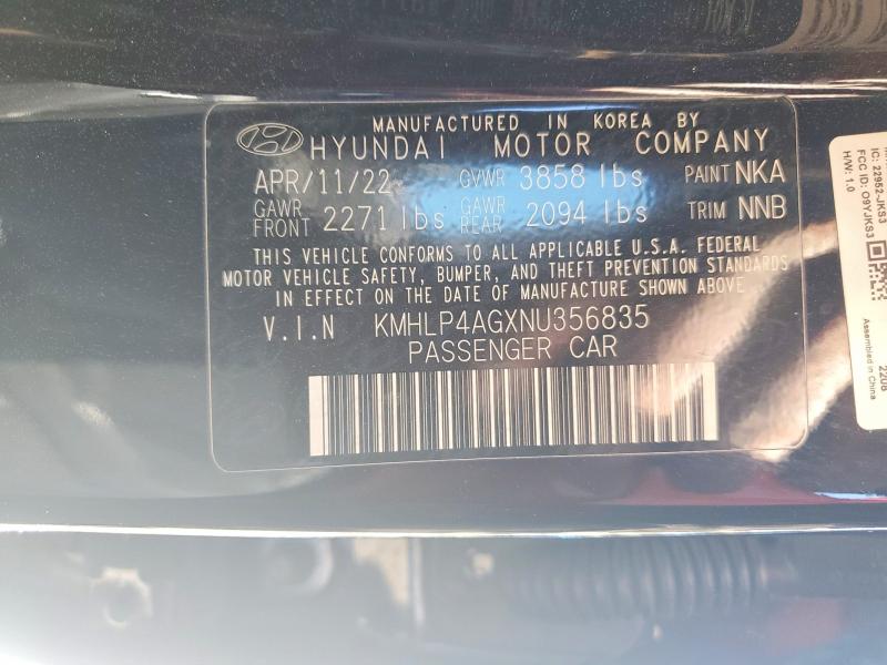 Продажа на аукционе авто 2022 Hyundai Elantra, vin: KMHLP4AGXNU356835, номер лота: 46339636