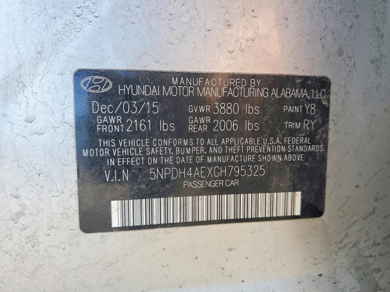 Продажа на аукционе авто 2016 Hyundai Elantra, vin: 5NPDH4AEXGH795325, номер лота: 45766816
