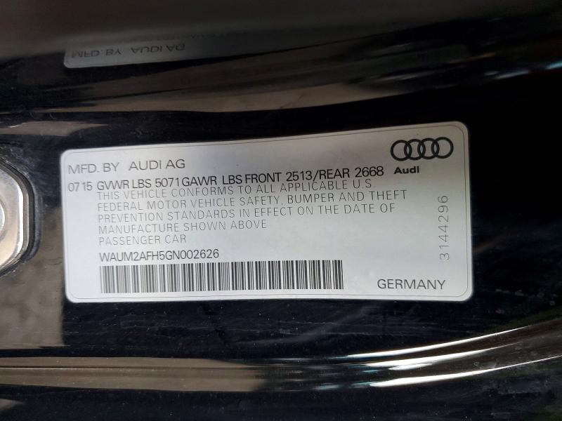 Продажа на аукционе авто 2016 Audi A5, vin: WAUM2AFH5GN002626, номер лота: 41840816