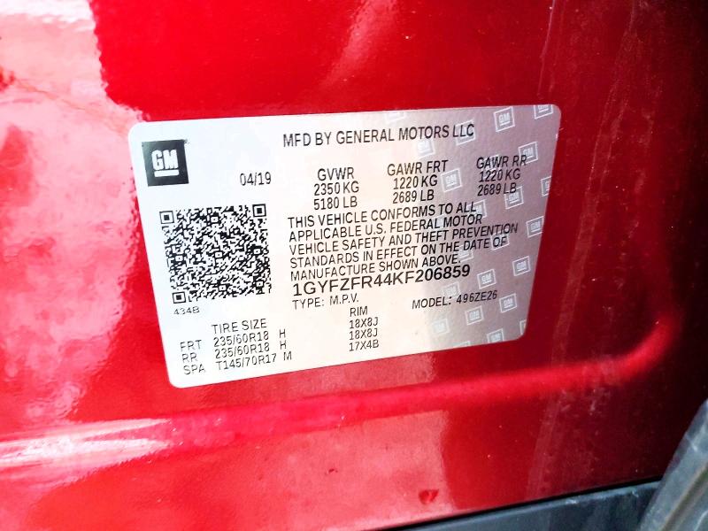 Aukcja sprzedaży 2019 Cadillac Xt4, vin: 1GYFZFR44KF206859, numer aukcji: 41710746