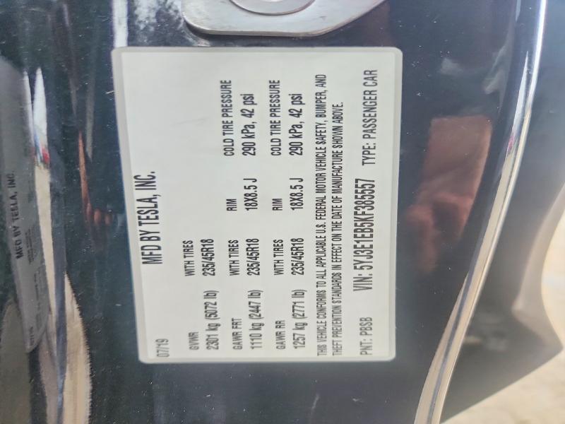 Aukcja sprzedaży 2019 Tesla Model 3, vin: 5YJ3E1EB5KF385557, numer aukcji: 79428285