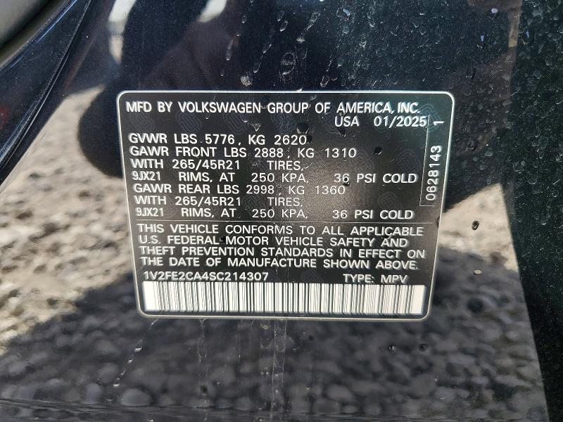 Продажа на аукционе авто 2025 Volkswagen Atlas Cross Sport, vin: 1V2FE2CA4SC214307, номер лота: 79030375