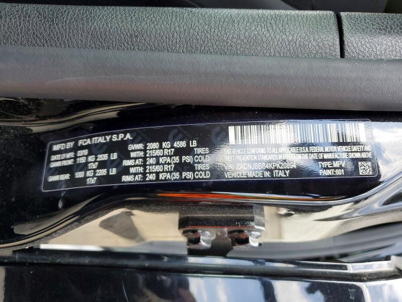 2019 Jeep Renegade მანქანა იყიდება აუქციონზე, vin: ZACNJBBB4KPK20894, აუქციონის ნომერი: 47959396