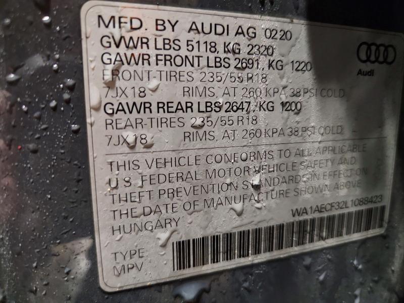 Продажа на аукционе авто 2020 Audi Q3, vin: WA1AECF32L1088423, номер лота: 79436495